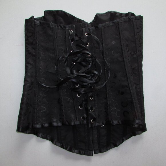 Black Heavy Jacquard Corset Set - NEW - Picture 6 of 8